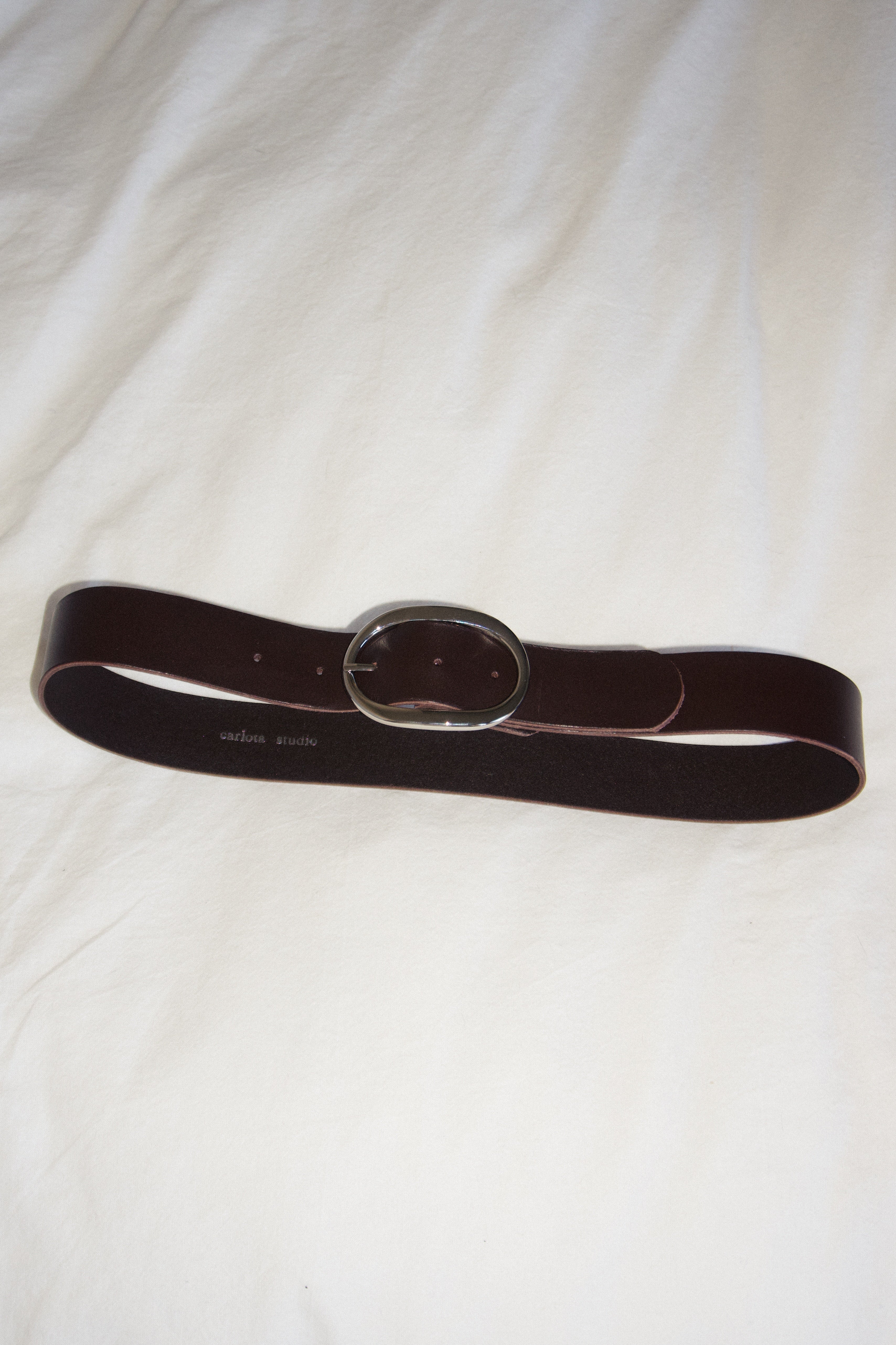 Chocolate leather belt